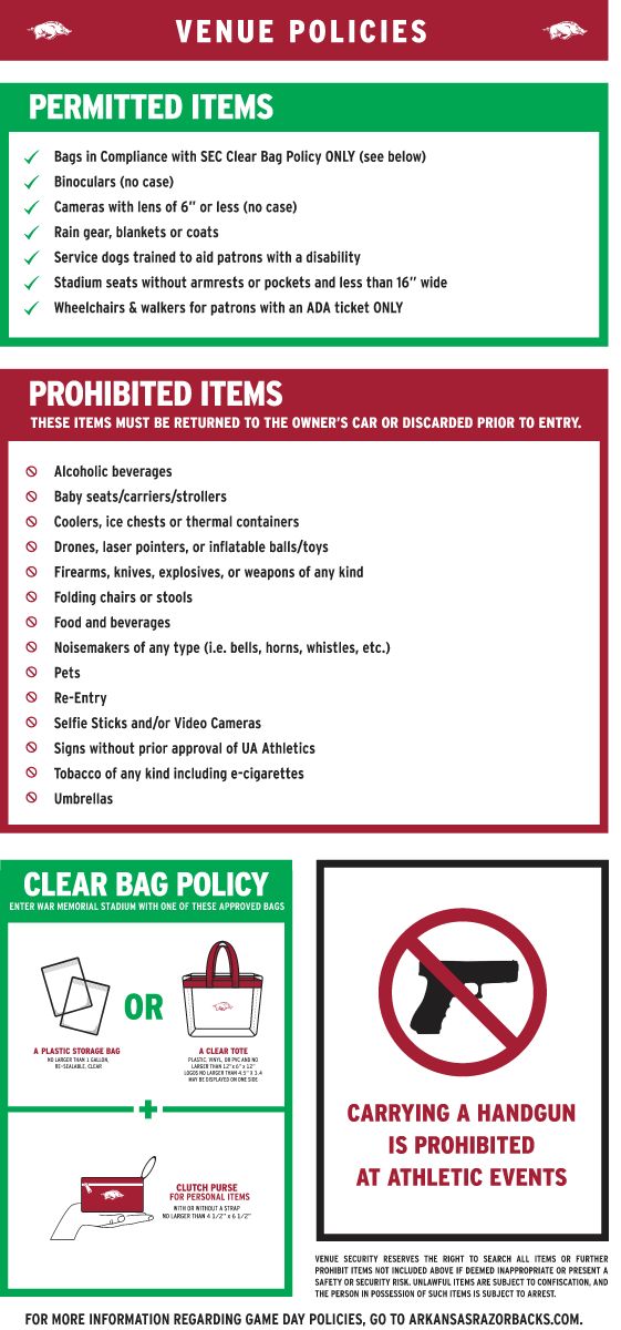 clear bag policy graphic