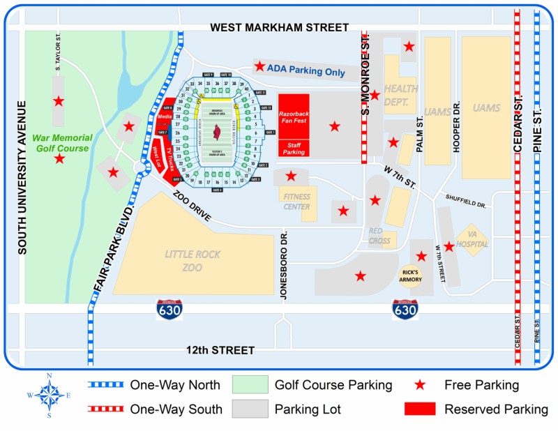 Spring Game Parking Map